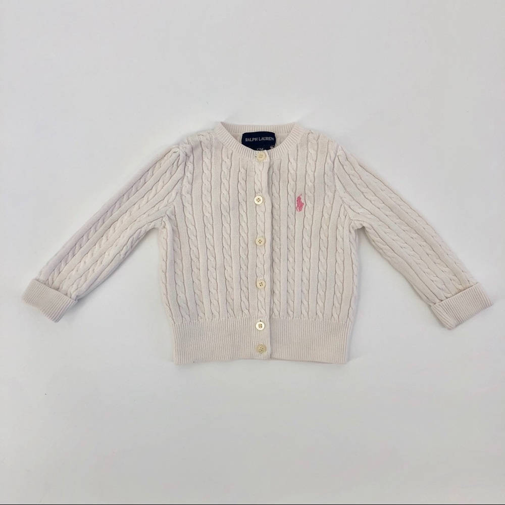RALPH LAUREN Baby girl 12 month white sweater